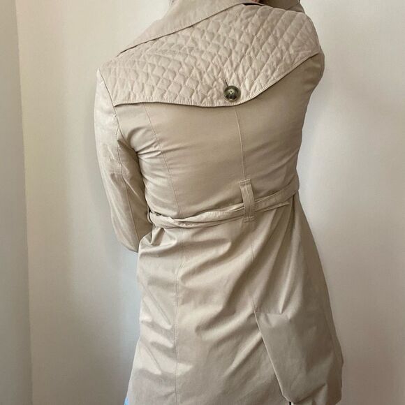 London Fog Quilted Flap Double Breasted Trench Coat - Picture 5 of 16